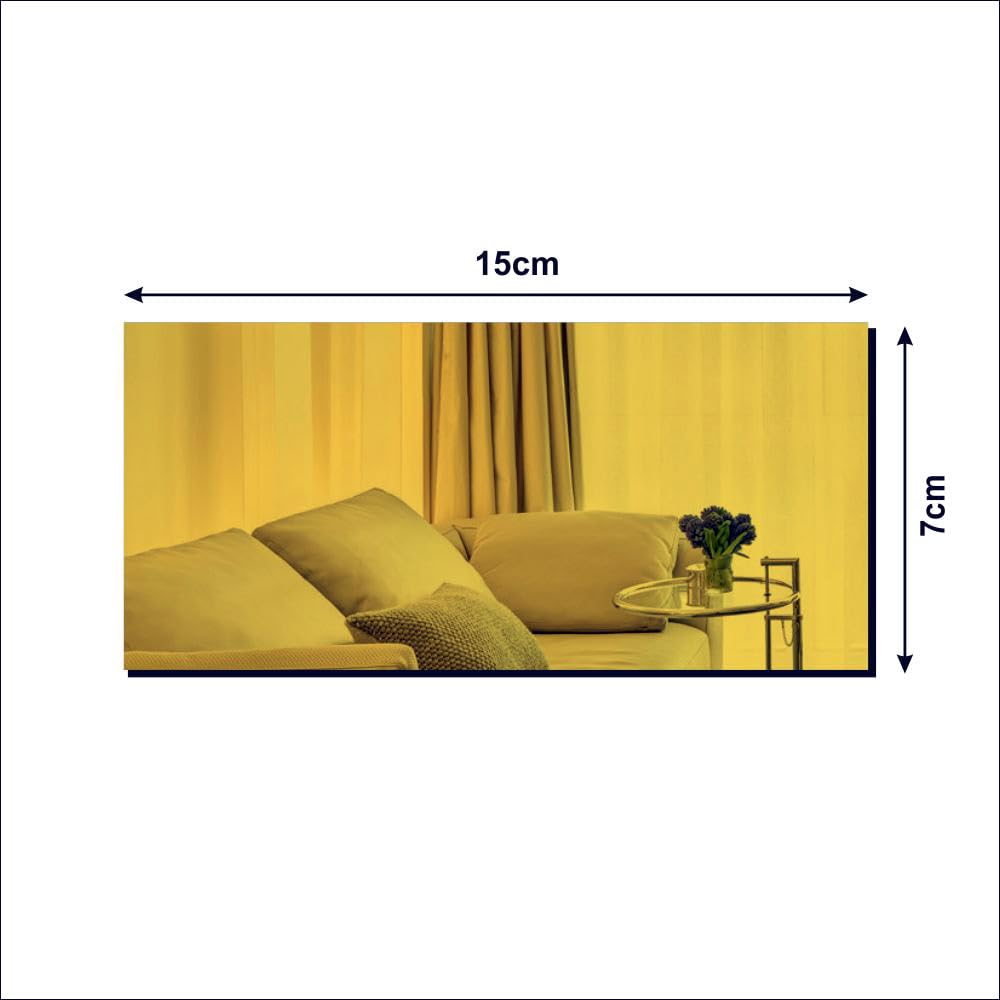 WALLSTICKERMART 21 Piece Gold Tile Acrylic Wall Mirror, Bathroom Mirror, Mirror for Bedroom, Wall Mirror for Hallway, livingroom, Kitchen (Large)