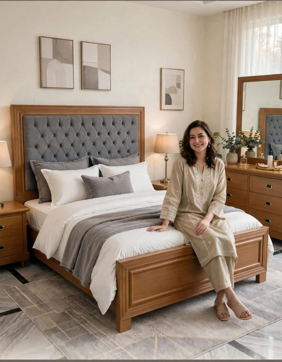 Wooden Bed Set – Pinterest Regal Design | 40% OFF