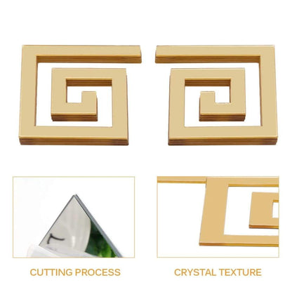 Building Acrylic Border Mirror Decor 4x4 inches