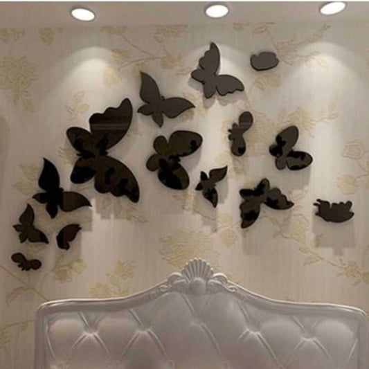 32 pcs butterflies  2 set (Black)