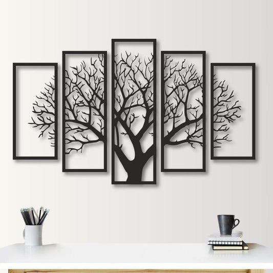Five Frames Tree Large size (24"*40") 3D art Decor for Wall